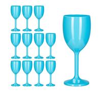 Relaxdays Set of 12 Plastic Wine Glasses