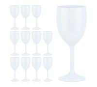 Relaxdays Set of 12 Plastic Wine Glasses 250 ml
