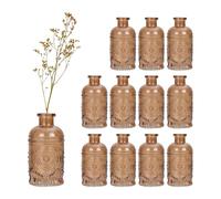 Relaxdays Set of 12 Small Glass Vases