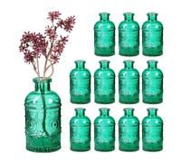 Relaxdays Set of 12 Small Glass Vases