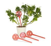 Relaxdays Set of 12 Watering Globes Red