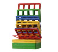 Relaxdays Set of 120 Plastic, 4 Sizes, 1.5-10 mm, Glazing Blocks Window, Spacer Plates, Colourful, 120er Set