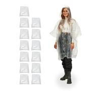 Relaxdays Set of 13 Single Use Rain Ponchos