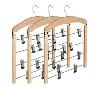 Relaxdays Set of 15 Multi Skirt Hangers