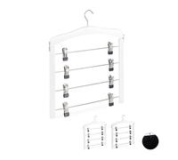 Relaxdays Set of 15 Multi Skirt Hangers White