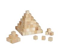 Relaxdays Set of 160 Wooden Cube 2cm