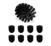 Relaxdays Set of 18 Toilet Brush Heads Black