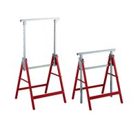 Relaxdays Set of 2 Adjustable Sawhorses in Red