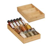 Spice holder Bamboo Storage Rack 3 Tiers Natural Finish Spice Organiser