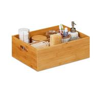 Relaxdays Set of 2 Bamboo Storage Boxes Medium