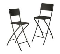 Relaxdays Set of 2 BASTIAN Folding Bar Stools