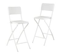 Relaxdays Set of 2 BASTIAN Folding Bar Stools