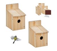 Relaxdays Set of 2 Bird Nesting Box Kits