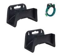 Relaxdays Set of 2 Black Hose Pipe Holders