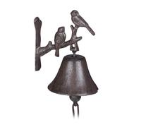 Relaxdays Set of 2 Cast Iron Doorbells Birds
