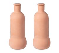 Relaxdays Set of 2 Clay Root-Zone Watering Ollas, 1 L, Terracotta, 26x9x9 cm