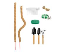 Relaxdays Set of 2 Coconut Poles 65 cm with Tools
