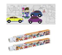 Relaxdays Set of 2 Colouring Paper Rolls for Kids