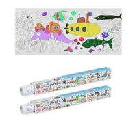 Relaxdays Set of 2 Colouring Paper Rolls for Kids