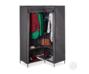 Relaxdays Set of 2 Corner Wardrobes Anthracite
