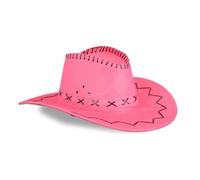 Relaxdays Set of 2 Cowboy Costume Hat Pink