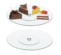 Relaxdays Set of 2 Flat Cake Plates