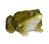 Relaxdays Set of 2 Garden Frog Figurines, Weatherproof, Balcony, Patio, Pond, Poly-resin, Decor Toad Ornament, Green