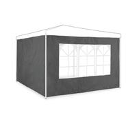 Relaxdays Set of 2 gazebo panels in grey