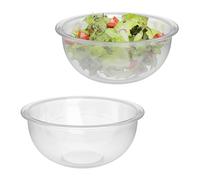 Relaxdays Set of 2 Glass Bowls, 2.4 litres, for Salad & Snacks, Serving Dishware, Cooking, Mixing & Baking, Round