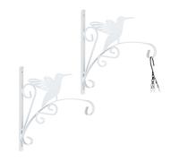 Relaxdays Set of 2 Hanging Basket Brackets Bird