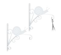 Relaxdays Set of 2 Hanging Basket Brackets Snail