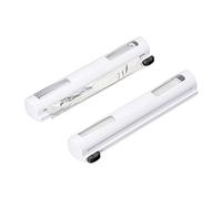 Relaxdays Set of 2 HBT 5 x 37 x 8 cm Magnetic Dispenser Cling Film & Aluminium Foil Cutter White, 100% plastic, 5x37x8 cm