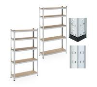 Relaxdays Set of 2 Heavy-duty Shelves with 5 Tiers