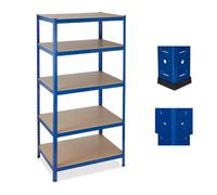 Relaxdays Set of 2 Heavy-Duty Storage, Blue