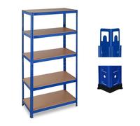 Relaxdays Set of 2 Heavy Duty Storage Rack, Blue