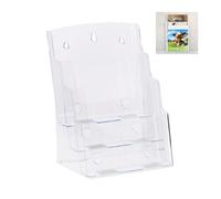 Relaxdays Set of 2 Holders A4 / DIN Long 3-Tiered