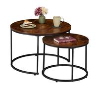 Relaxdays Set of 2 industrial-style nesting tables