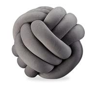 Relaxdays Set of 2 Knot Pillows in Grey