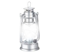 Relaxdays Set of 2 LED Storm Lanterns Silver
