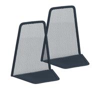Relaxdays Set of 2 Metal Bookends Anthracite