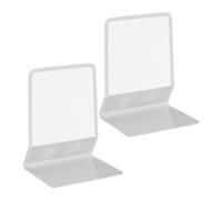 Relaxdays Set of 2 Metal Bookends White