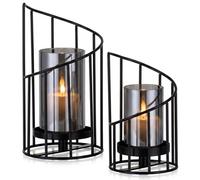 Relaxdays Set of 2 metal-frame lanterns