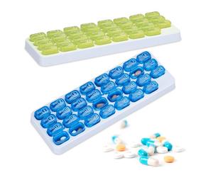 Relaxdays Set of 2 Monthly Pill Boxes