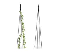 Relaxdays Set of 2 Obelisks Black