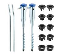 Relaxdays Set of 2 Parasol Ground Anchors Blue