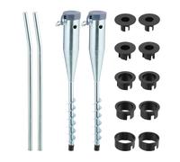 Relaxdays Set of 2 Parasol Ground Anchors Grey