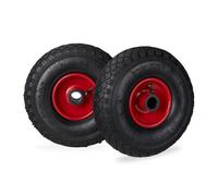 Relaxdays Set of 2 Pneumatic Tyres 3.00-4