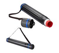 Relaxdays Set of 2 Poster Tubes, up to A0, for Drawings & Documents, Extendable, 64-107 cm, Art Holder Case, Black/Blue