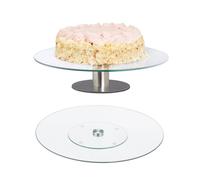 Relaxdays Set of 2 Rotating Cake Stands