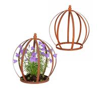 Relaxdays Set of 2 rust plant supports